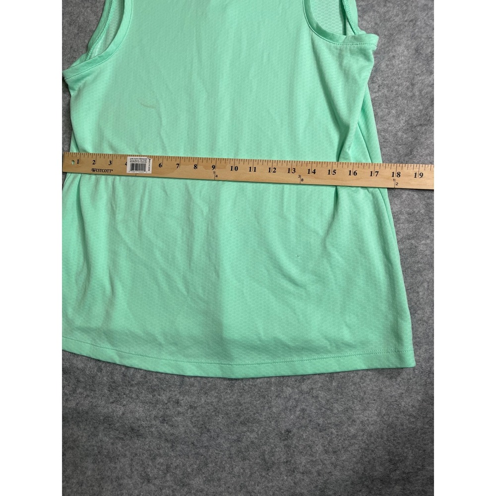 Nike Golf Dri-FIT Sleeveless Polo Shirt Mint Green Quarter Zip Womens Large - Picture 11 of 11